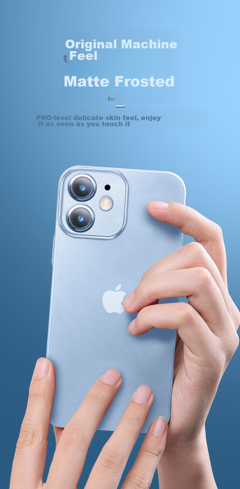 Чехол NEYAA для iPhone 12, противоударный, ультратонкий, прозрачный, матовый, синий
