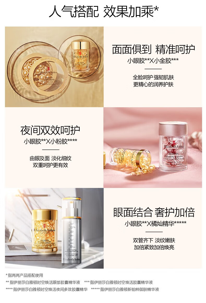 伊丽莎白雅顿时空焕活眼部胶囊精华液礼物-送礼精选 【淡化眼纹】眼胶30粒
