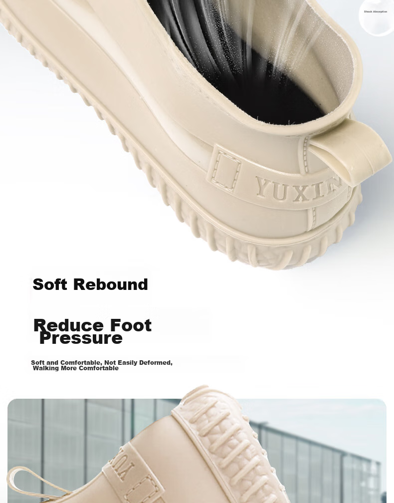 Женские резиновые сапоги FOOTOPPO, короткие, водонепроницаемые, модные, низкие, для улицы, нескользящие