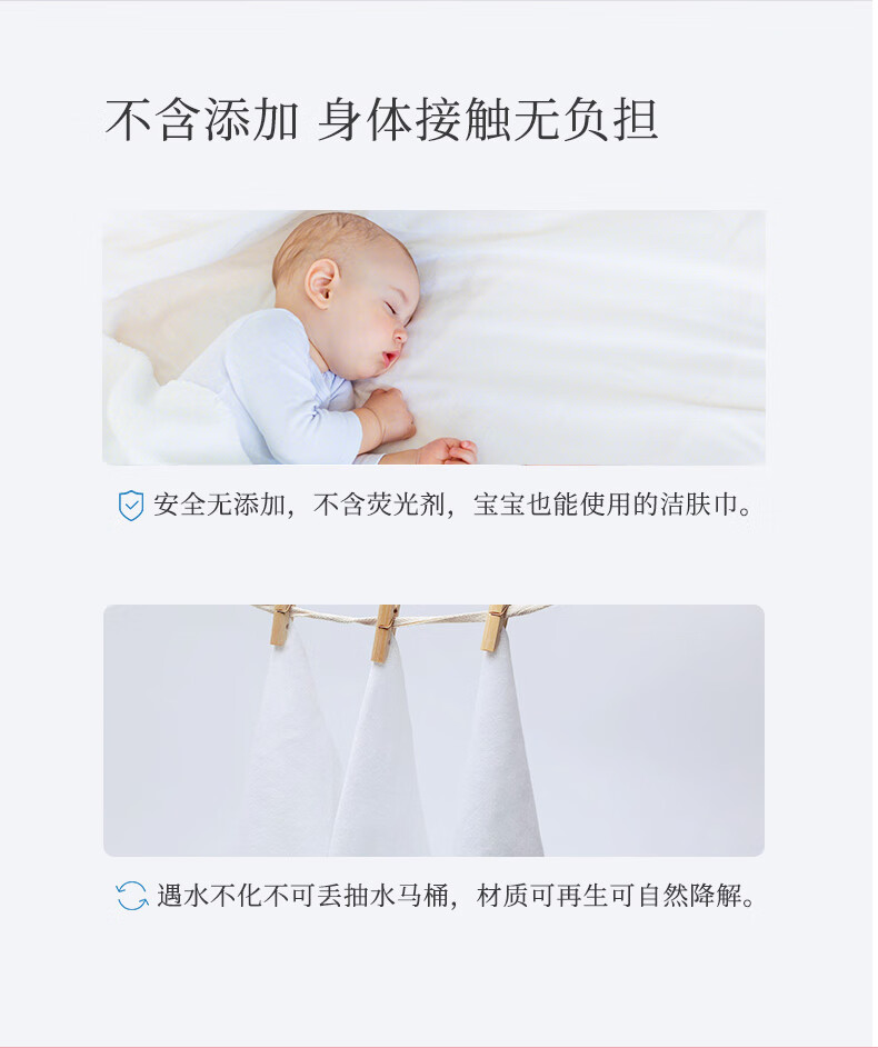 DR.WLEN一次性洗脸巾卸妆棉婴儿棉柔巾干湿两用家用可替毛巾珍珠纹款