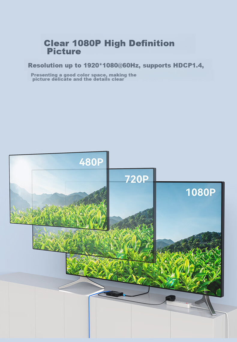 HDMI удлинитель MT-Viki MT-ED06-C, 135 метров, HDMI на RJ45 по одному сетевому кабелю, усилитель сигнала