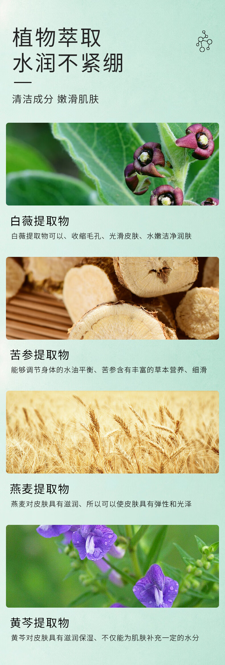 倩滋（QIANZI）三酸氨基酸洁面乳痘肌控油洗面奶清洁收缩毛孔100g