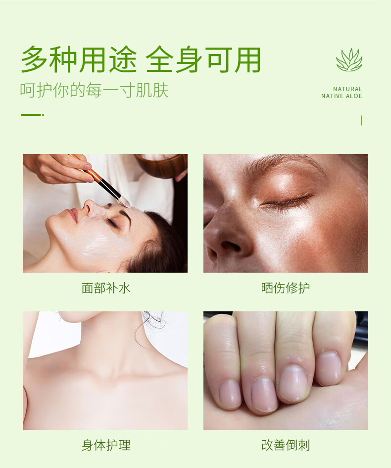 艾儿（AIER）芦荟胶补水保湿乳液面霜250g滋养改善干燥芦荟凝胶男女通用