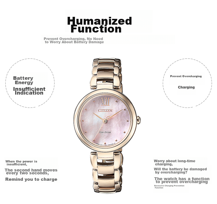 Женские часы CITIZEN L Series, Eco-Drive, стальной браслет, циферблат с матерью дракона, EM0533-82Y