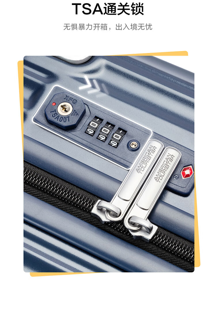 Чемодан AMERICAN TOURISTER, 28 дюймов, глубокий синий, с кодовым замком TSA, 4 колеса