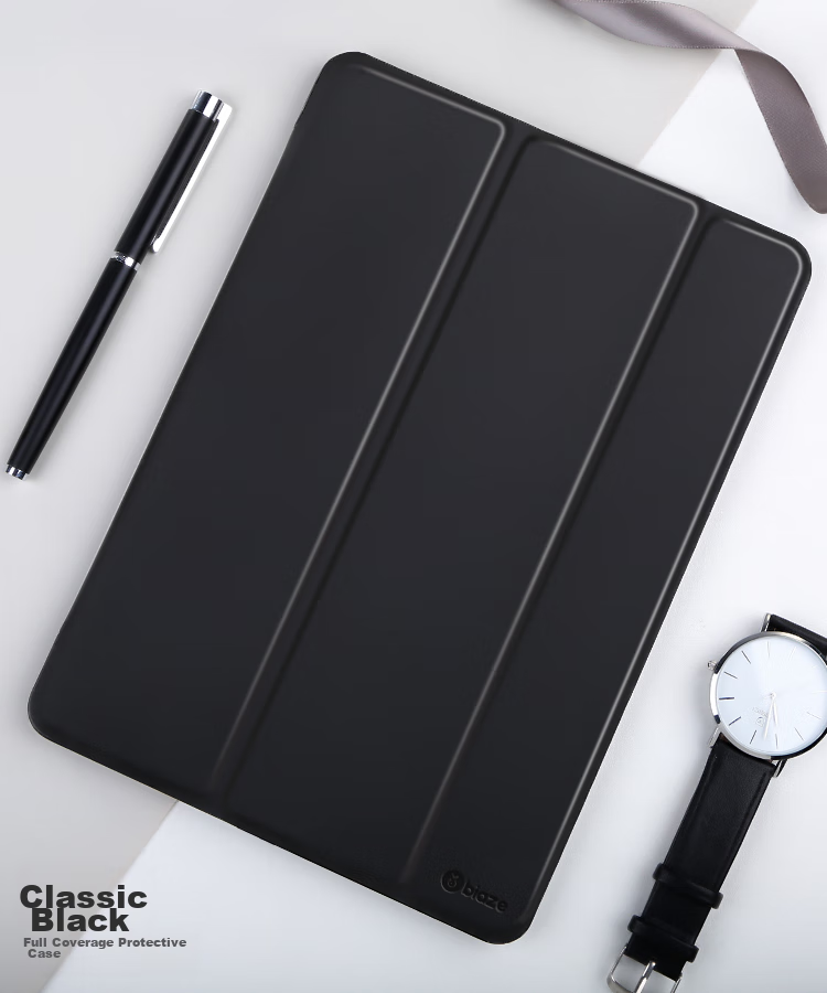 Чехол-книжка BIAZE для iPad 10.2 дюйма (9/8/7 поколение), универсальный складной чехол-книжка с функцией Smart Sleep/Wake, черный