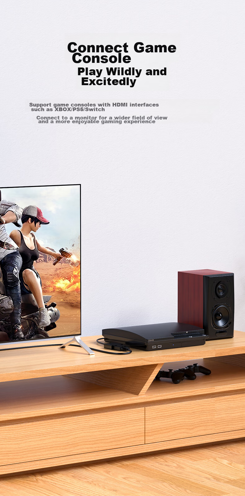 BIAZE [Высокопроизводительный чип AG6202] конвертер HDMI в VGA, адаптер видео высокой четкости, совместимый с ноутбуками, ТВ-приставками, мониторами и проекторами