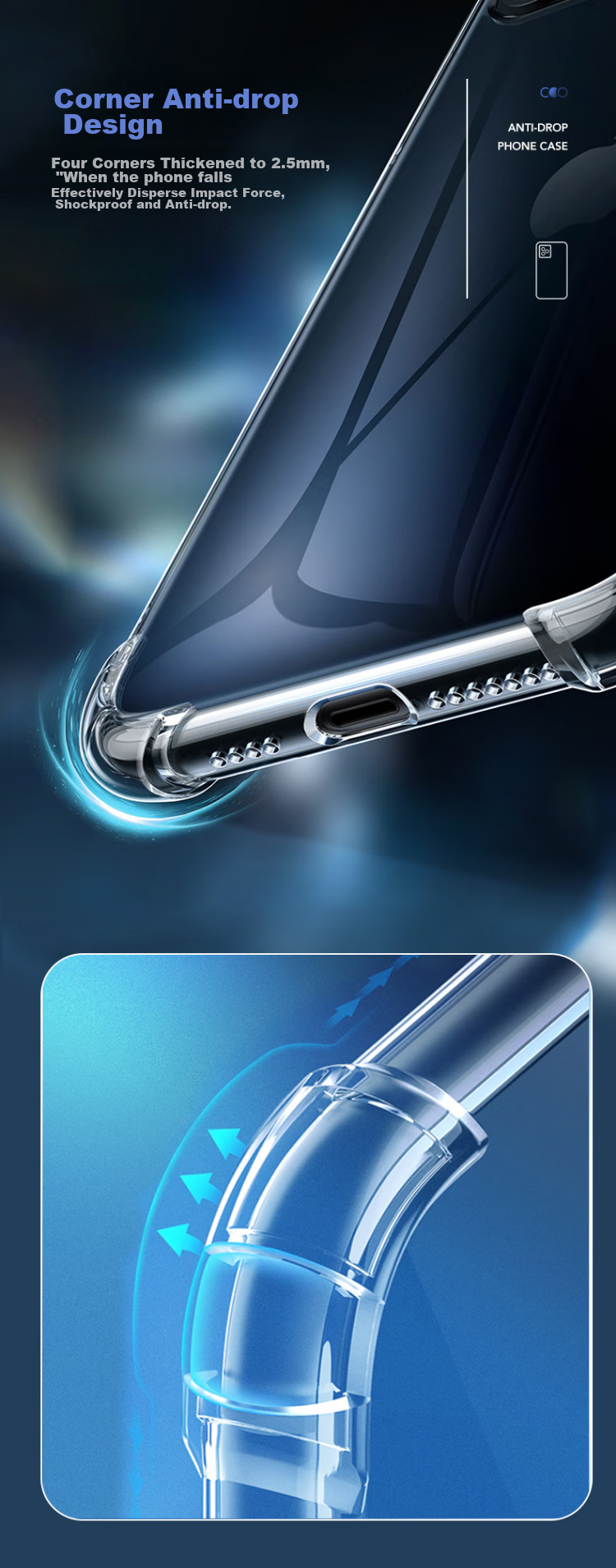 Чехол Kelleia для iPhone 13, противоударный TPU с воздушной подушкой, прозрачный, 6.1 дюйма