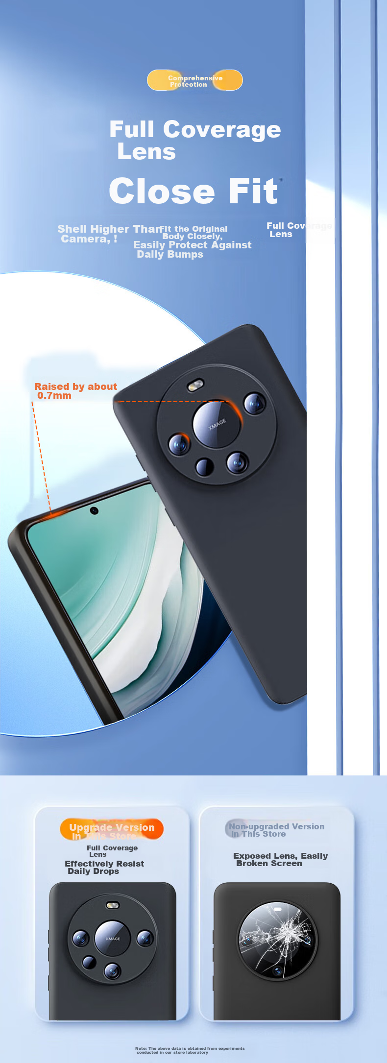 Чехол для Huawei Mate60 KOOLIFE, противоударный, с полной защитой камеры, матовый, черный