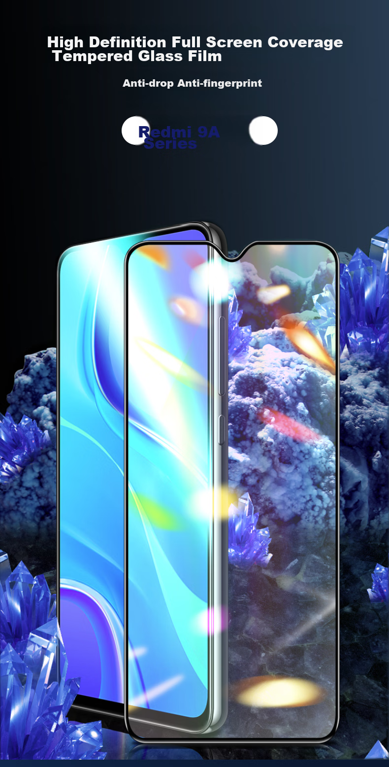 Защитное стекло MAIKUQI для Xiaomi Redmi 9A, полноэкранное, HD, прозрачное, защита от отпечатков пальцев, 2 шт.