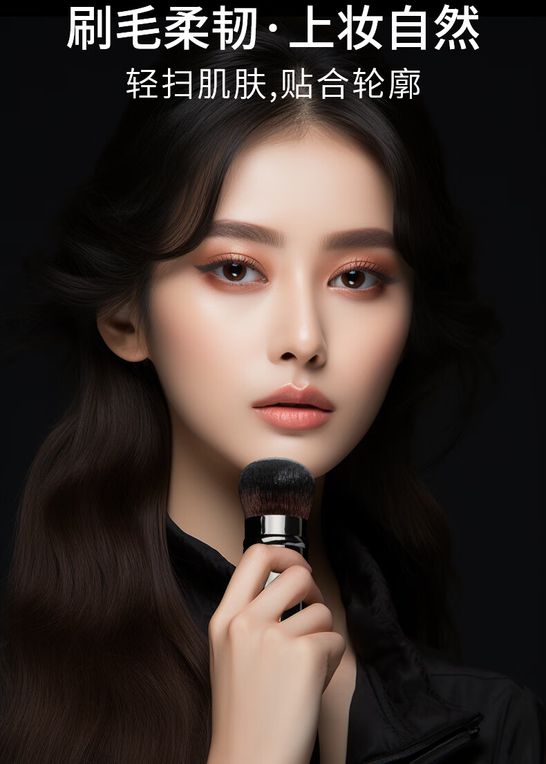 AOLANLA便携伸缩散粉刷带刷包腮红蜜粉刷定妆修容高光刷美妆刷化妆刷工具