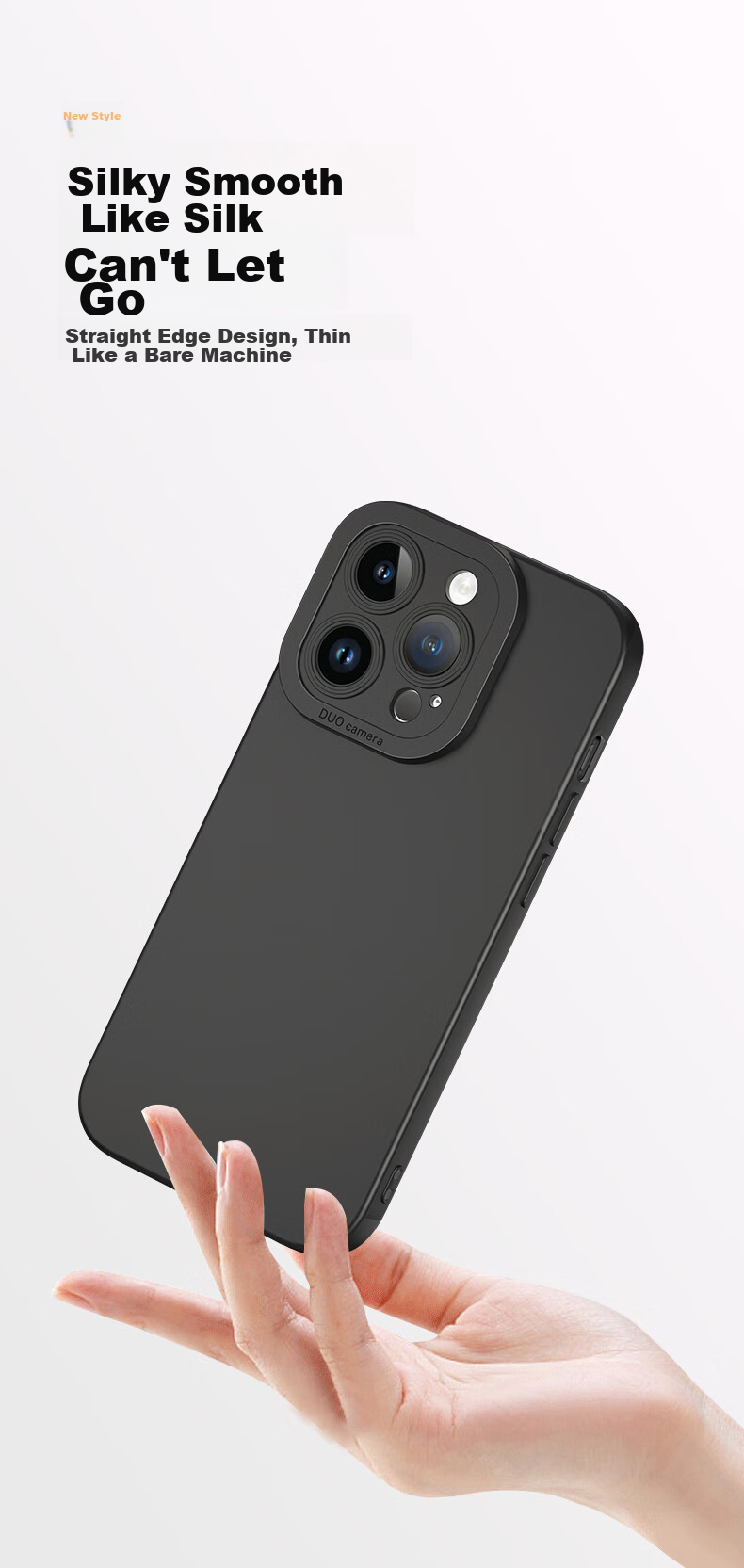 Чехол для iPhone X/XS HOLDZU Angel Eyes, силиконовый, противоударный, ультратонкий, графитовый черный