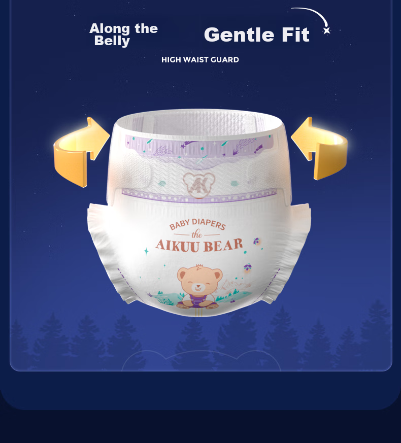 Подгузники-трусики AIKUUBEAR Adventure XXL 58 шт. для чувствительной кожи, ультратонкие, дышащие