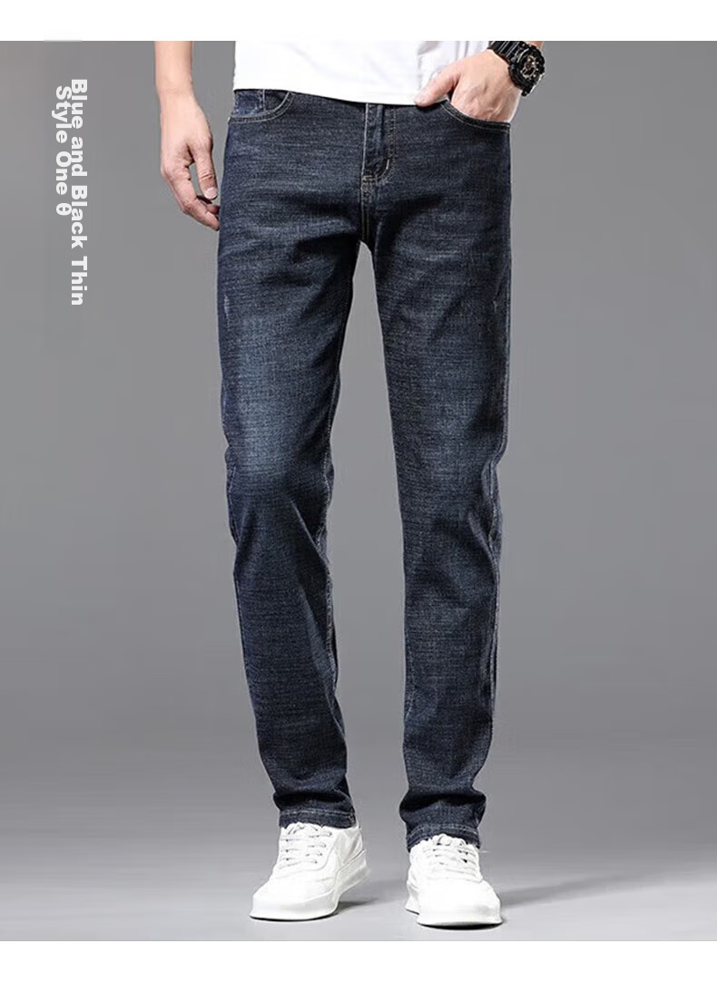 Джинсы мужские Jeanswest, утепленные, зимние, 2025, прямые, тонкие, теплые, черные, размер 29