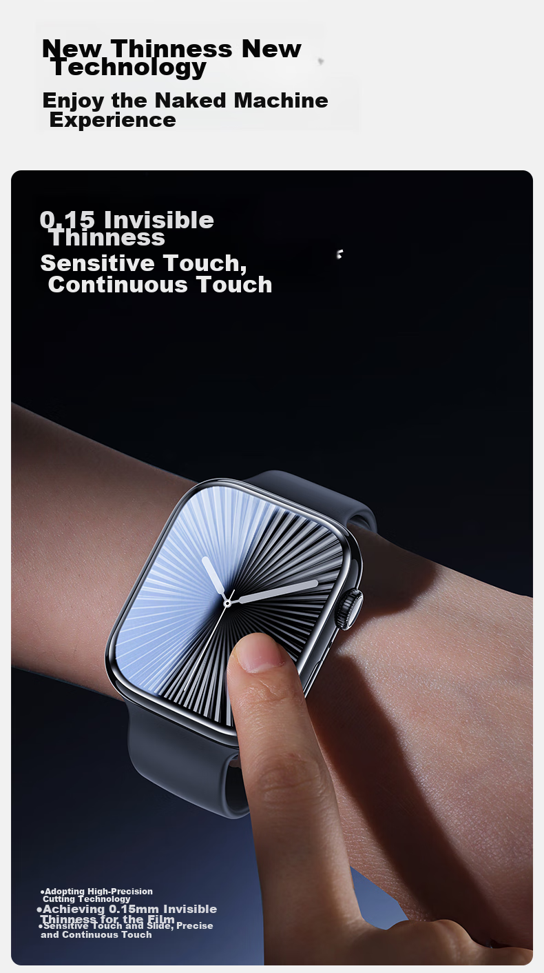 Защитная пленка для экрана Apple Watch Series 10, самоклеящаяся, противоударная, от отпечатков пальцев, 2 шт.