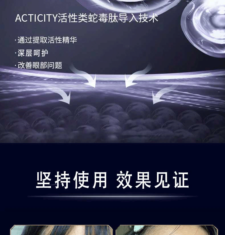 广药白云山 类蛇毒眼霜眼袋黑眼圈淡化细纹脂肪粒鱼尾纹提拉紧致眼纹男士女30g