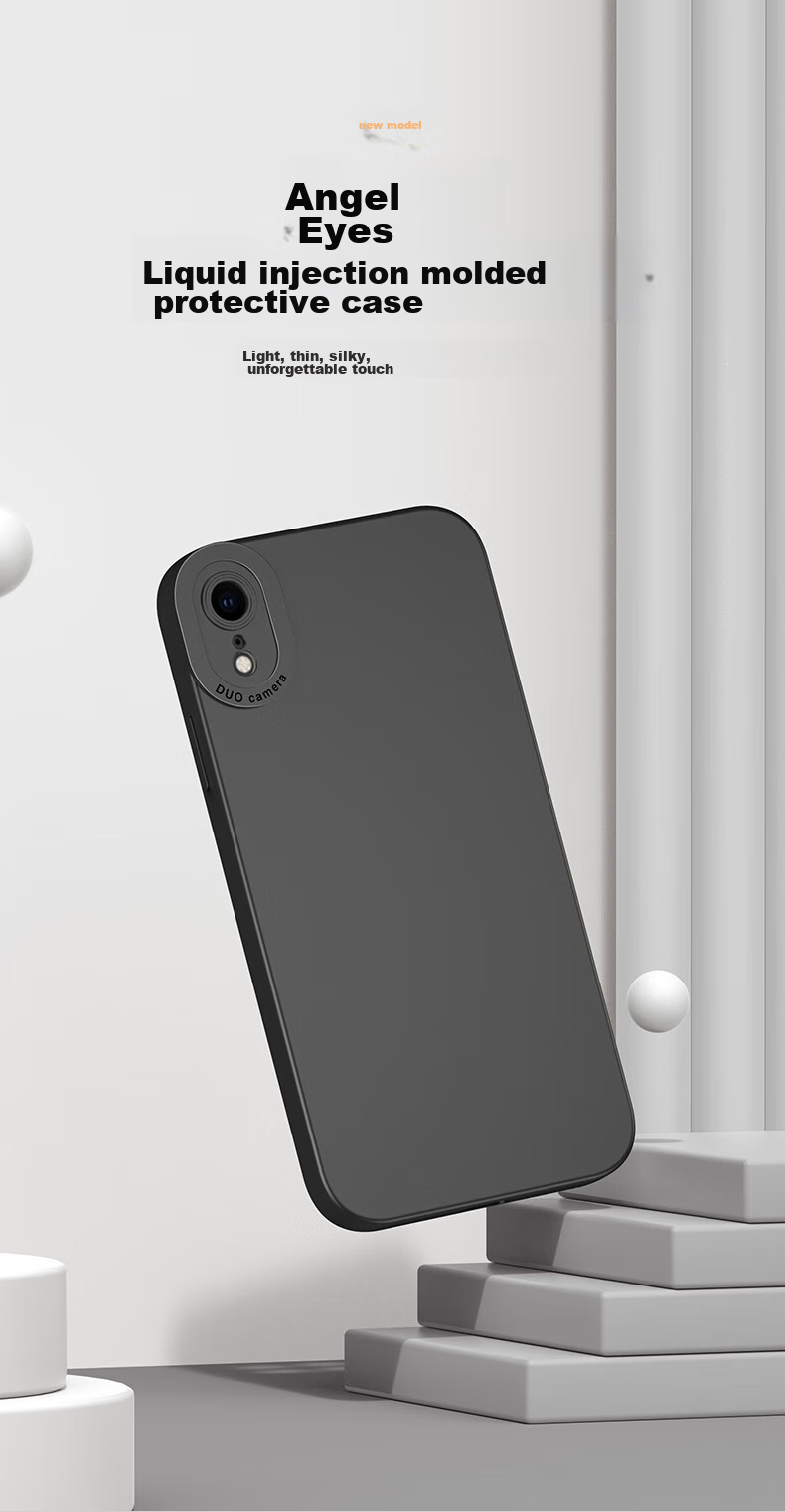 Чехол HOLDZU для Apple iPhone XR, силиконовый, противоударный, защита камеры, ультратонкий, графитовый черный