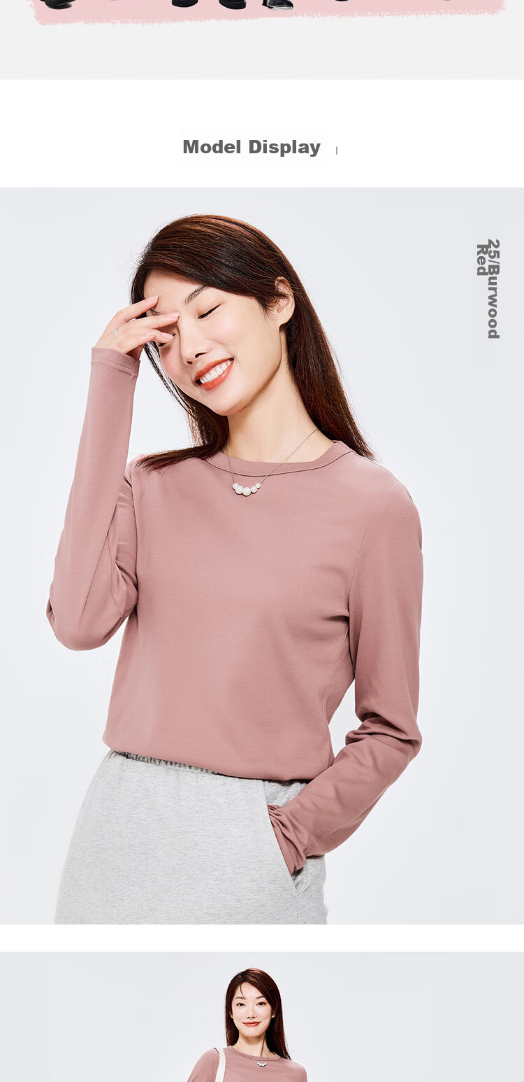 Женская футболка Giordano с длинным рукавом, базовая, из 100% хлопка, гладкая, с круглым вырезом, арт. 05322805