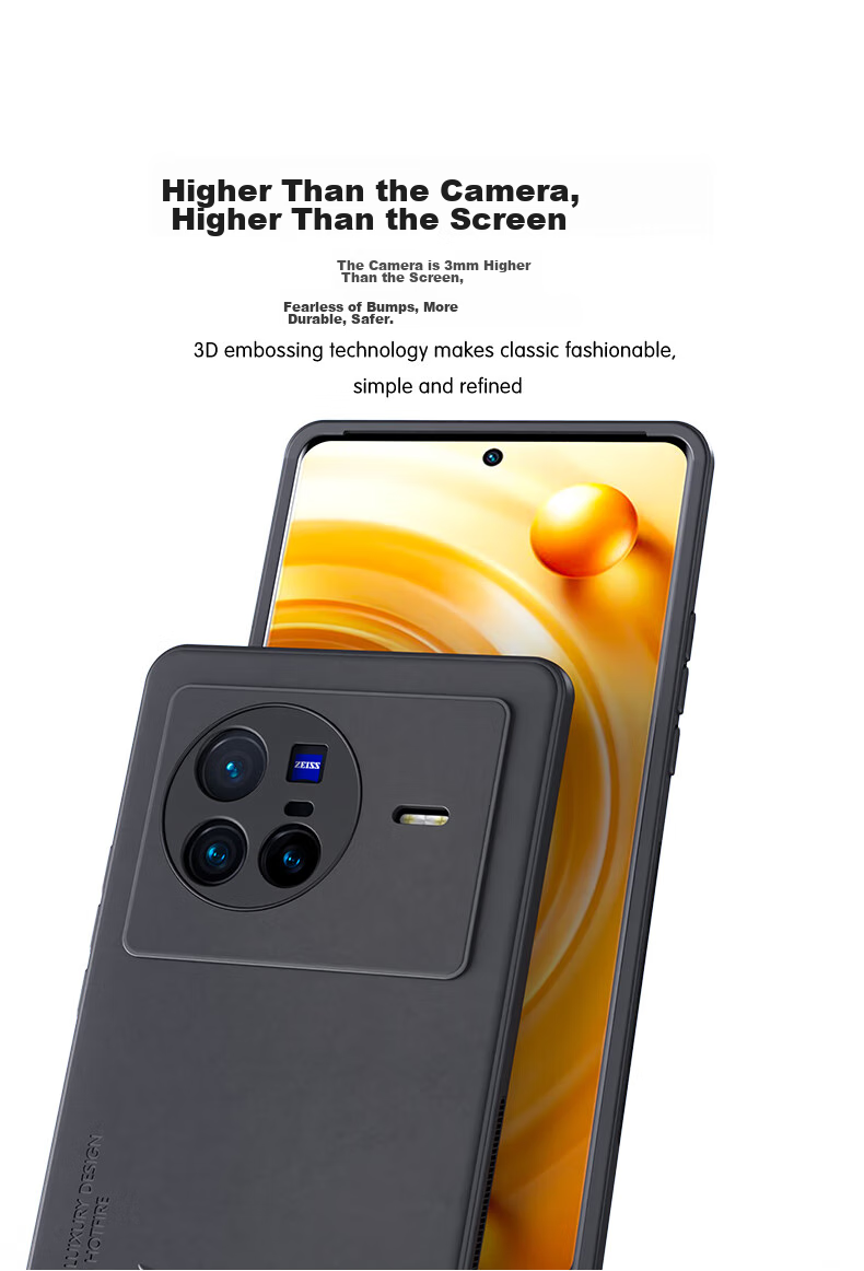 Чехол HotFire для Vivo X80, матовый силиконовый, с защитой камеры, простой стиль, дымчато-серый