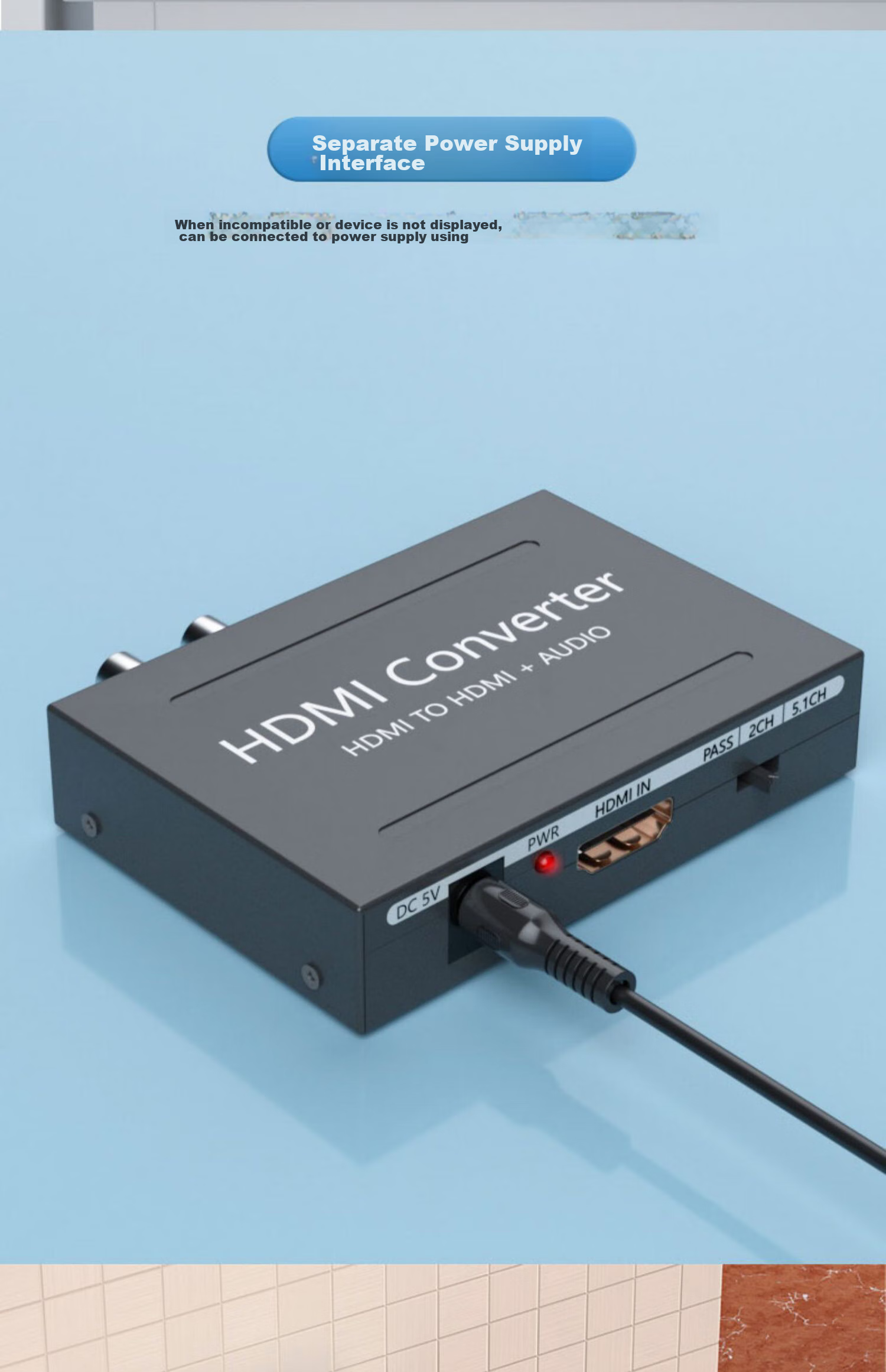 LinkStone HDMI Аудио Разделитель, Конвертер HDMI в HDMI с Оптическим Аудио, Поддержка DTS HD, 5.1 Каналов + Оптический + 2 RCA, 4K