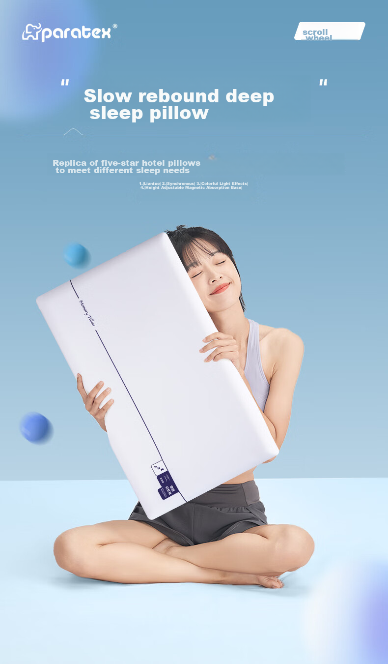 Подушка Paratex Memory Foam, для глубокого сна, для шейного отдела позвоночника, медленное восстановление, модель отеля, средняя подушка
