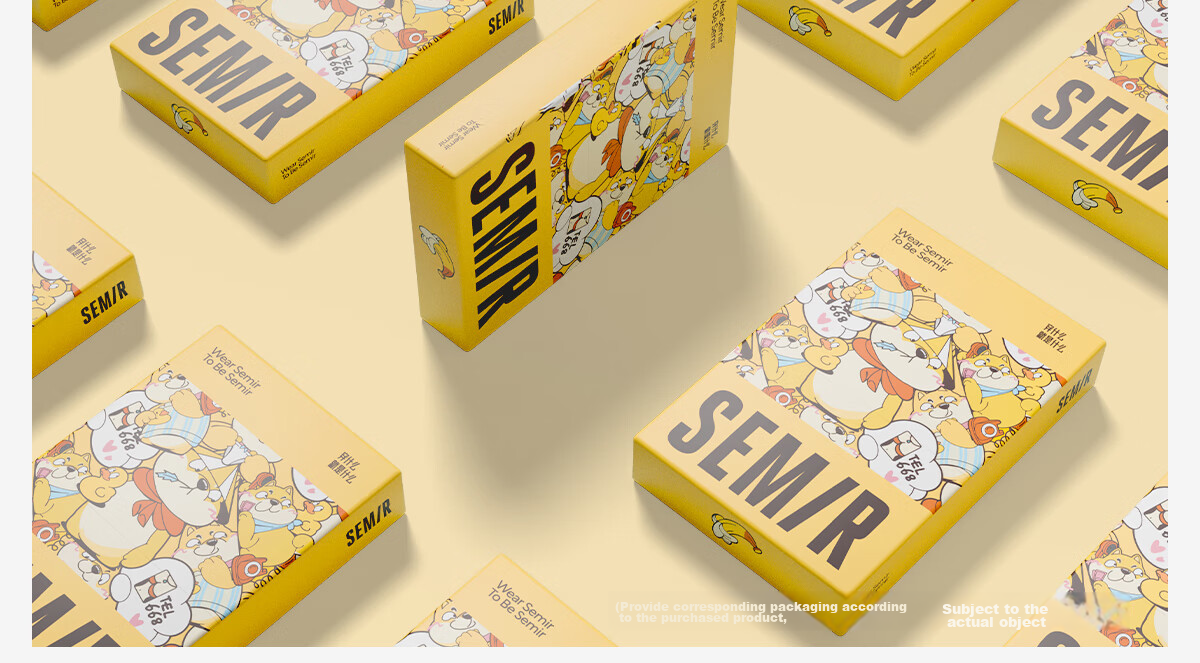 Мужское нижнее белье Semir, боксеры-брифы, 3 шт., чистое хлопок, антибактериальные, бесшовные, дышащие, с принтом "Ачай"