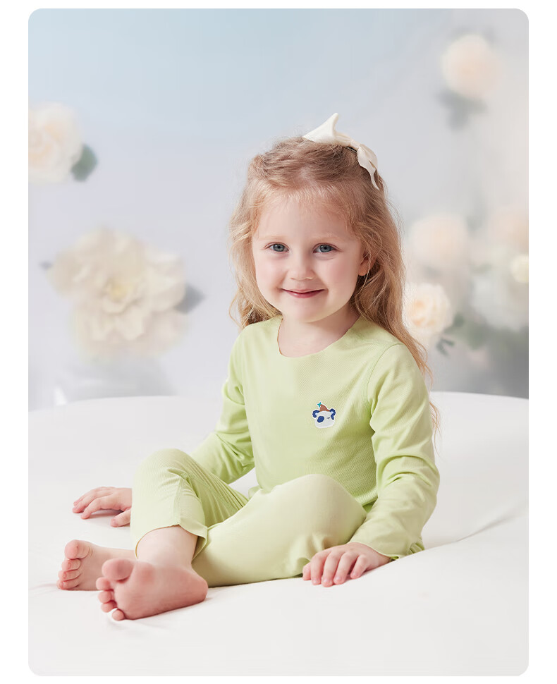 Комплект детской одежды Babycare Camellia, весна-осень, модал, тонкая пижама, домашний костюм, цвет "Садовый розовый", размер 110