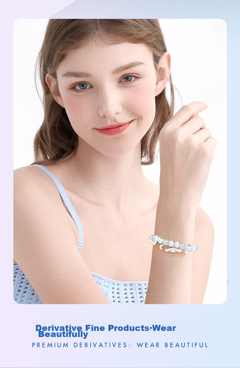 Браслет Chaosehui Sanrio My Melody, кристаллический, с бусинами, подарок девушке на День рождения, День Святого Валентина, 6021