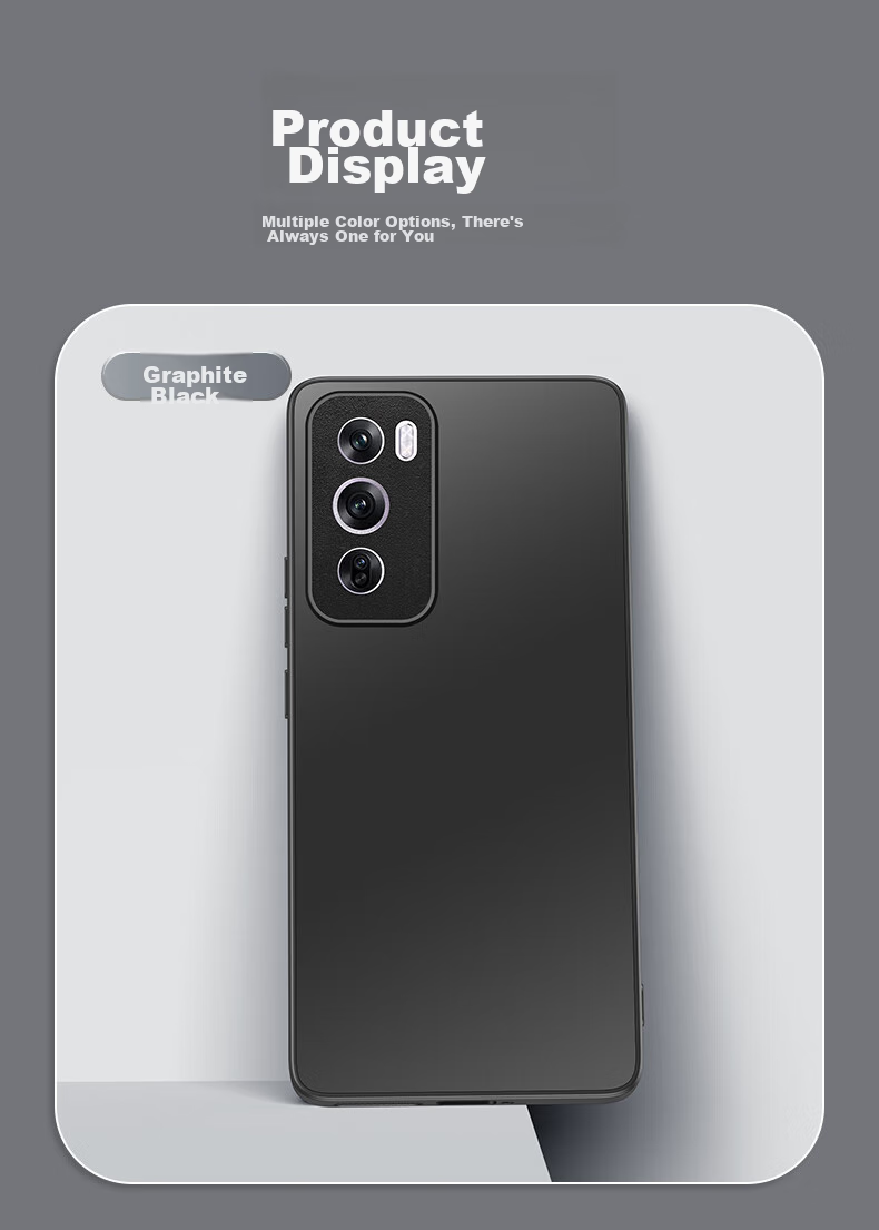 Чехол HotFire для OPPO Reno12, противоударный, противоскользящий, защищающий камеру, графитовый черный