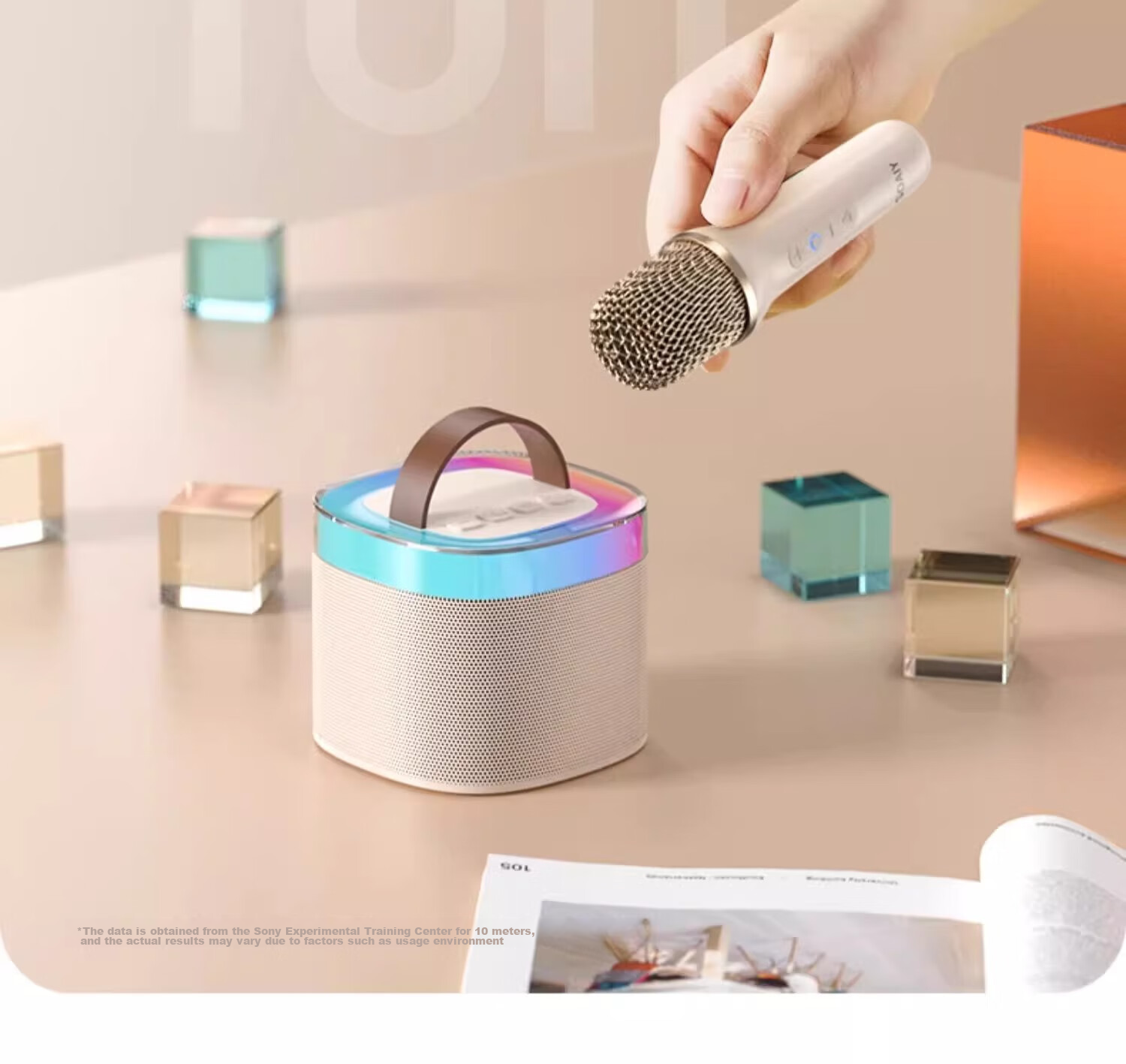 Беспроводной Bluetooth-микрофон Soaiy SK2, портативная караоке-система, встроенный динамик, для домашнего караоке, детский микрофон, набор звуковой системы KTV