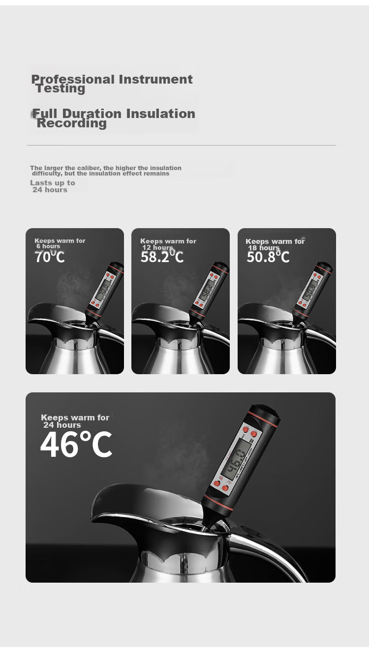 Термос MAXCOOK MCH-055, 2л, нержавеющая сталь 304, для горячей воды, бойлер
