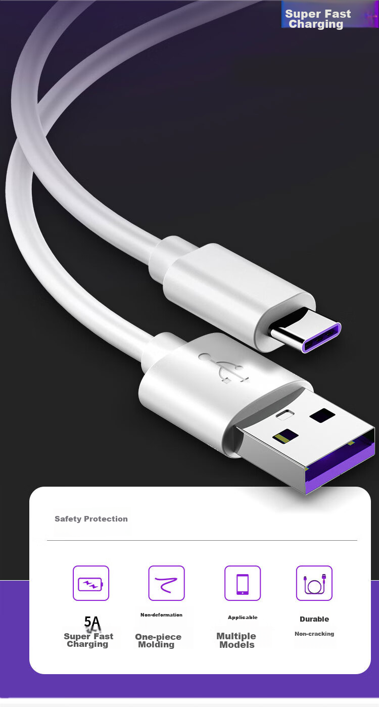 Кабель ZiTai Type-C, 2 шт., 1.5 метра, 6A/5A супер быстрая зарядка, 100W/66W, для Huawei Honor Xiaomi