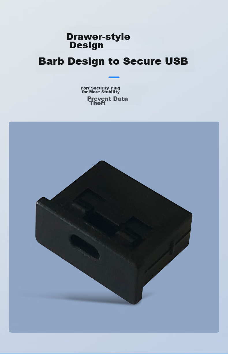 USB-блокиратор Suoli, заглушка для USB-порта, физическая защита от кражи данных, пылезащитная, черная, 100 шт. + 4 инструмента