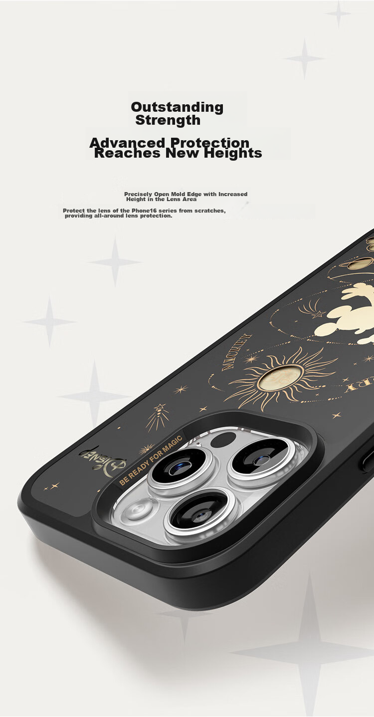 Чехол BELKIN Disney Shining Mickey для Apple iPhone 16 Pro Max, MagSafe, противоударный, TPU/PC, Shining Black Gold Mickey