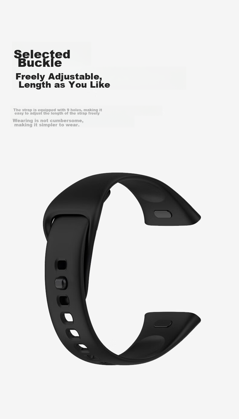 Ремешок CangHua для Xiaomi Redmi Watch 3, спортивный, водонепроницаемый, дышащий, силиконовый, черный