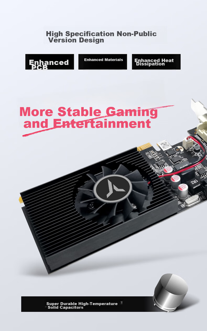 Видеокарта Yeston GT710-2G D3 Zhanshen, 2GB DDR3, 64bit, Office And Gaming Graphics Card