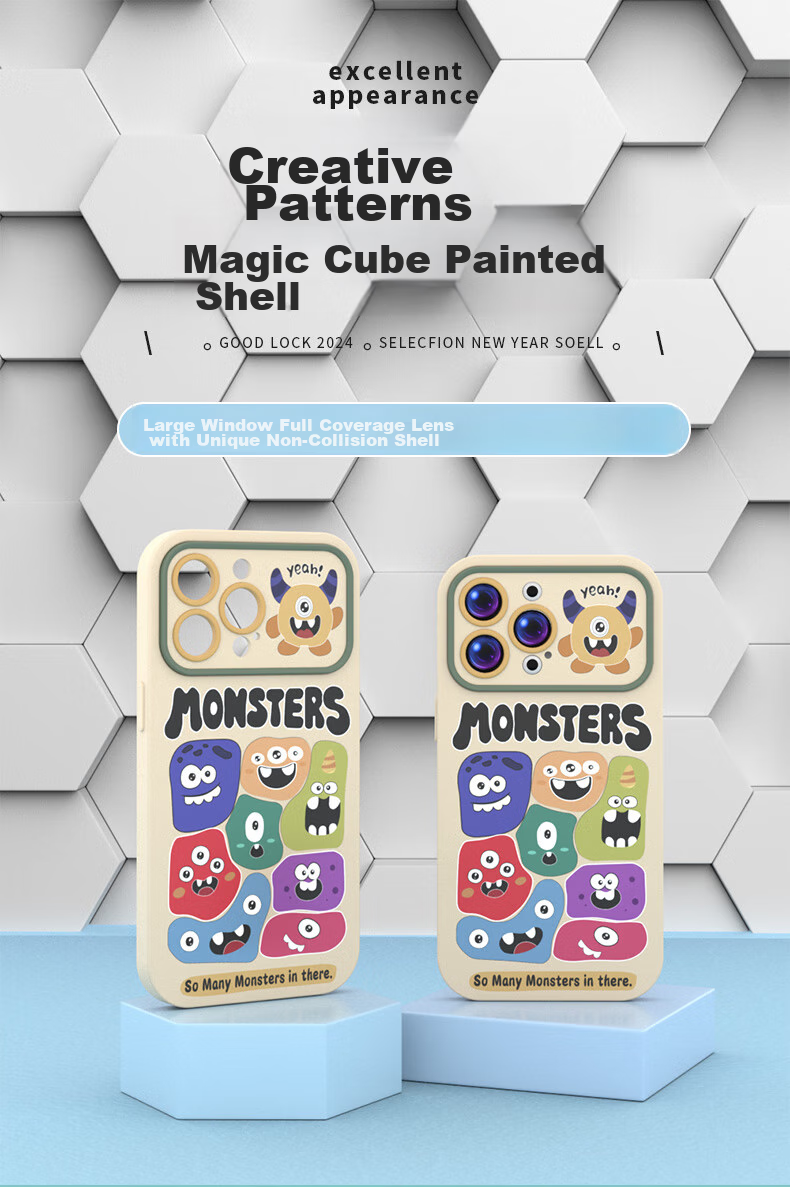 Чехол для Apple iPhone 15 Pro Max ZiTai "Monster Party", противоударный, из ТПУ, с рисунком