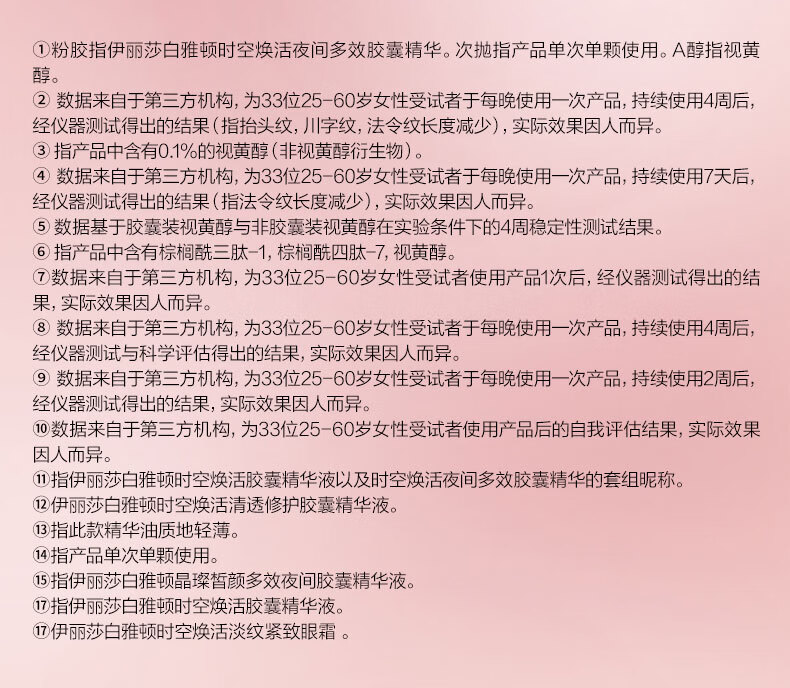 伊丽莎白雅顿(Elizabeth Arden)时空焕活夜间多效面部精华液28ml 粉胶60粒