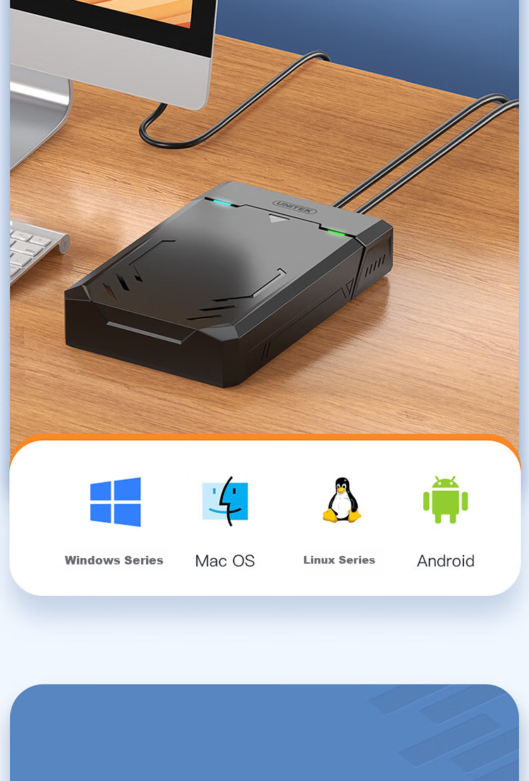 Внешний корпус для жесткого диска UNITEK Y-3035BK, 3.5/2.5 дюйма, USB 3.0, SATA