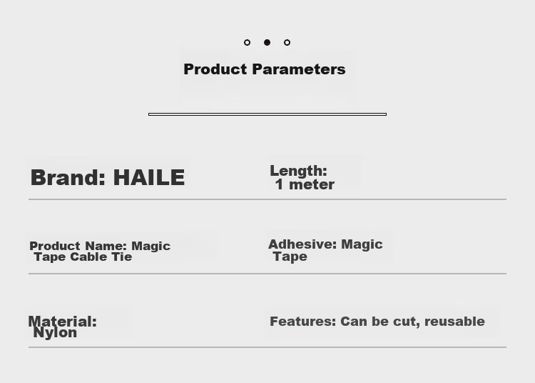 HAILE Magic Tape Кабельный стяжка, 1 метр, 1.2 см ширина, черный