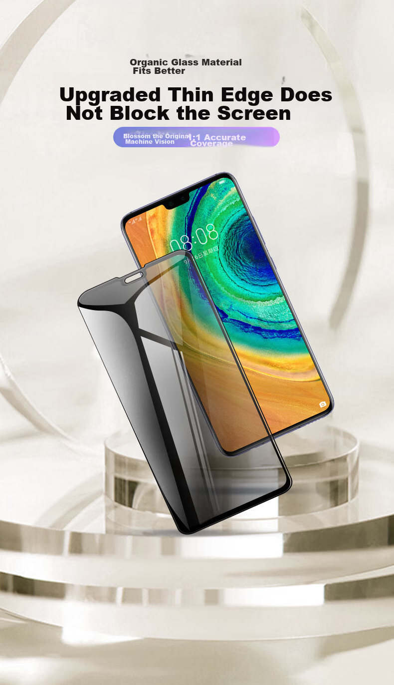 Защитное стекло Smorss для Huawei Mate30, полноэкранное HD, антишпионское, закаленное, против отпечатков пальцев