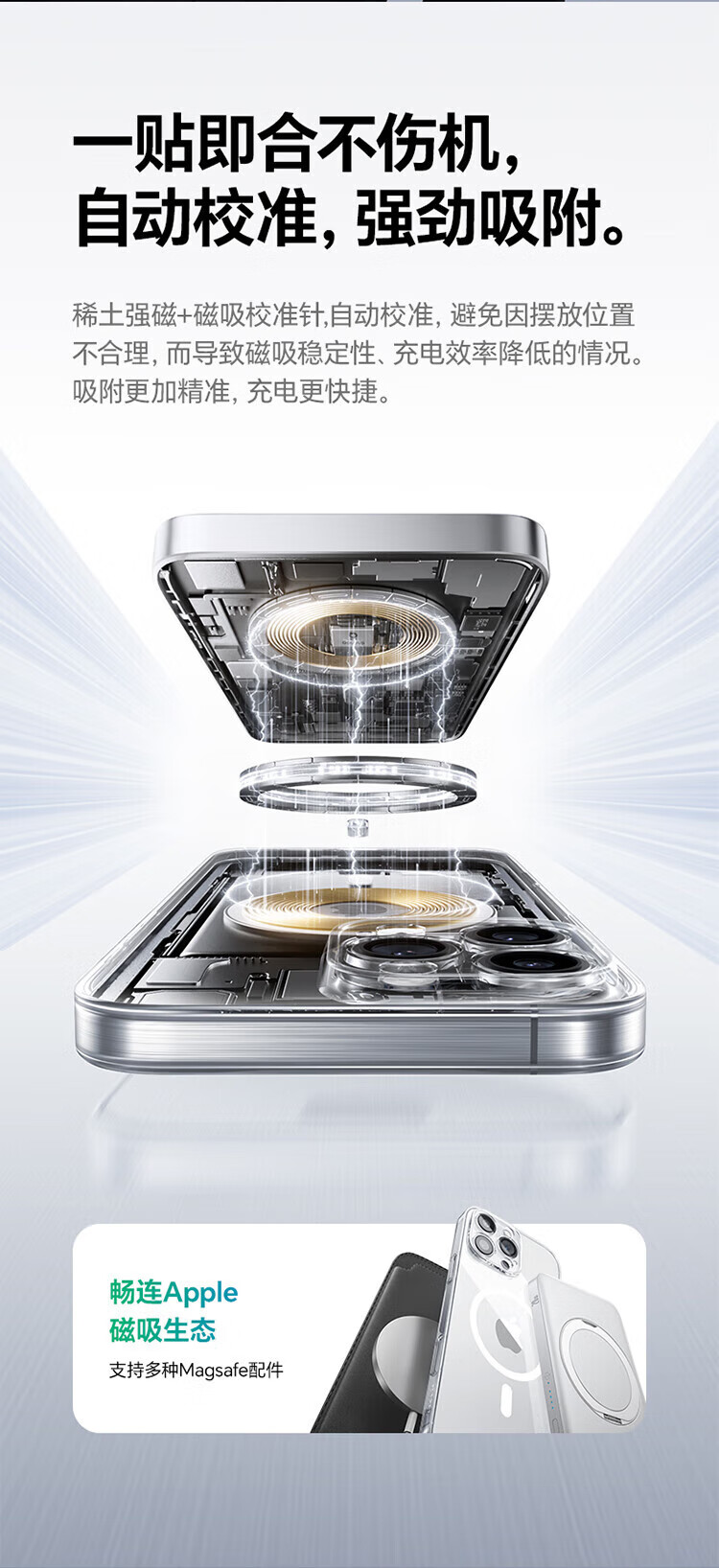 Чехол для Apple iPhone 15 DIVI Ice Clear Magnetic