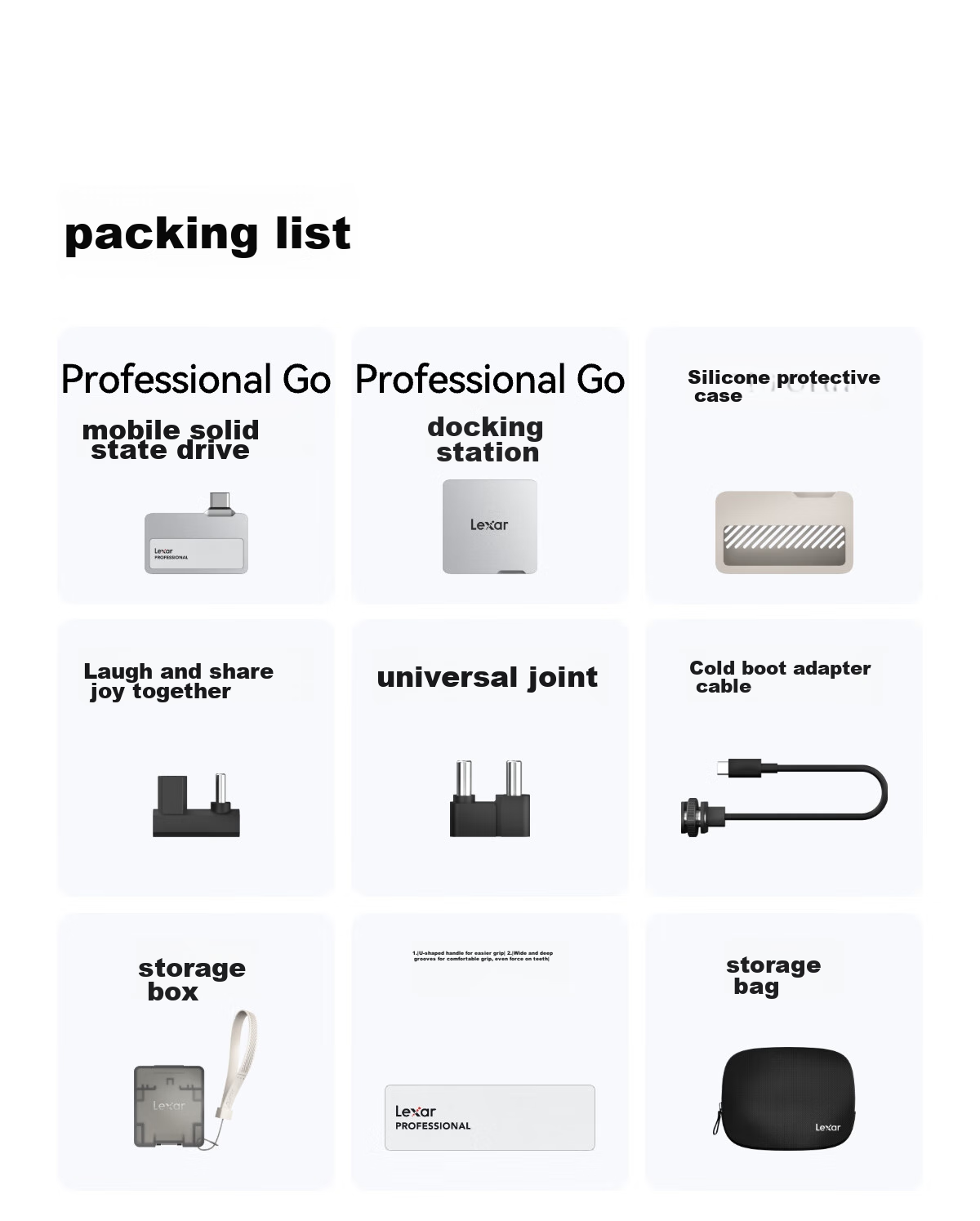 Портативный SSD-накопитель Lexar Professional GO 1 ТБ Type-C USB 3.2