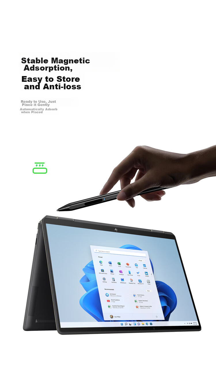 Стилус BIAZE Surface Pen, 4096 уровней чувствительности к нажатию, совместим с Microsoft Surface Pro 9/8/7/6/5/4/X/Laptop/Go2/3, сенсорный стилус для планшета, рисование и письмо, без задержек