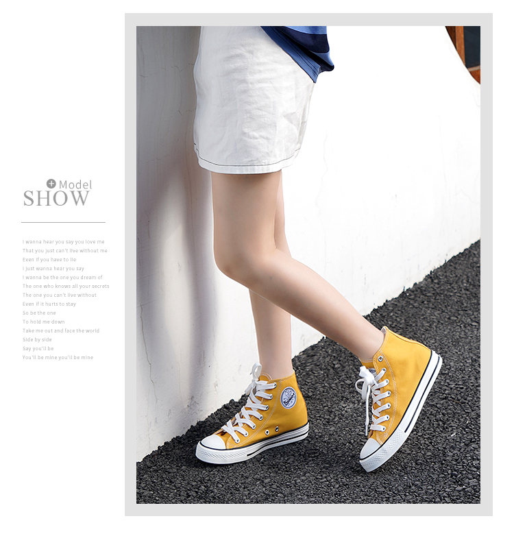 Warrior Classic High-Top Canvas Shoes, Versatile And Fashionable for Men And Women, Casual Shoes, Canvas Sneakers, WXY-473T, Black, Size 40