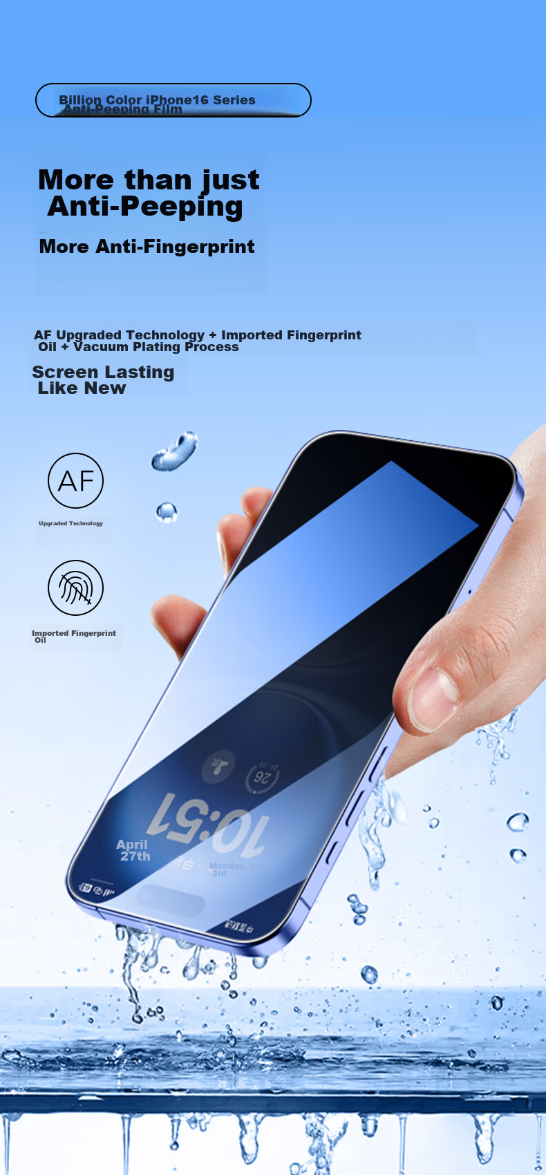 Защитное стекло для iPhone 16 Plus