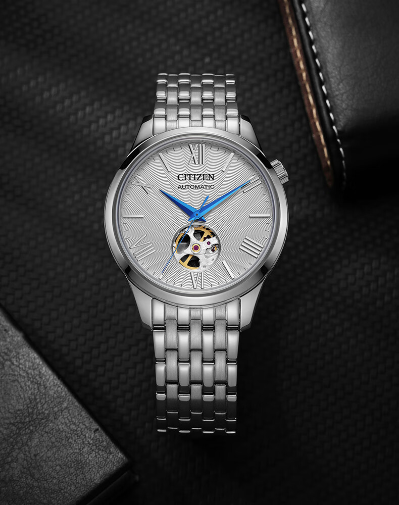 Мужские часы CITIZEN NH9130-17A, механические с автоподзаводом, кожаный ремешок, винтажный дизайн