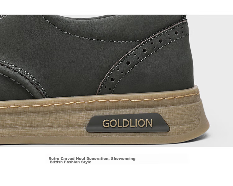Мужские повседневные кроссовки Goldlion, модные, удобные, износостойкие, цветные, повседневные туфли G551310265XXA - Абрикосовый, размер 41