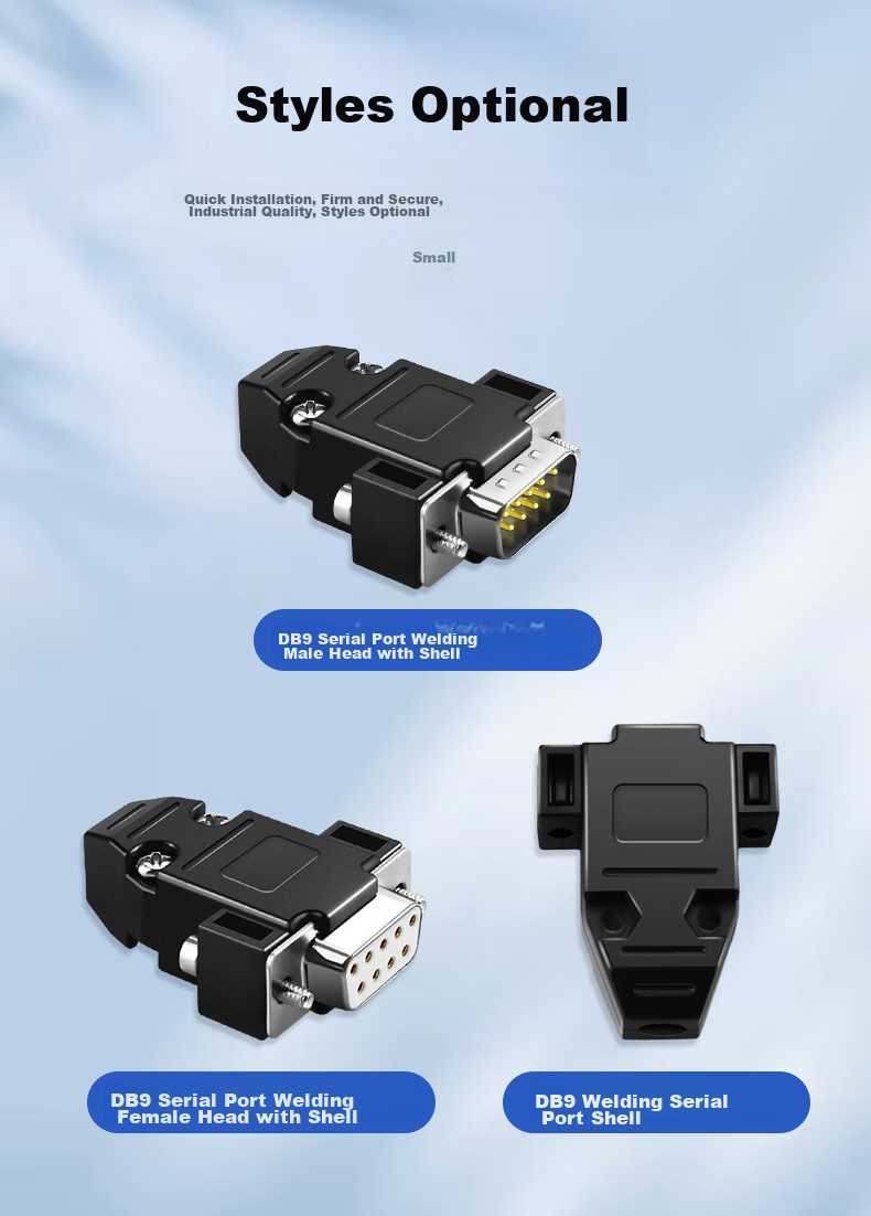 Разъем Beishanque DB9 Solder Female Connector + Housing, 2-pack, RS232