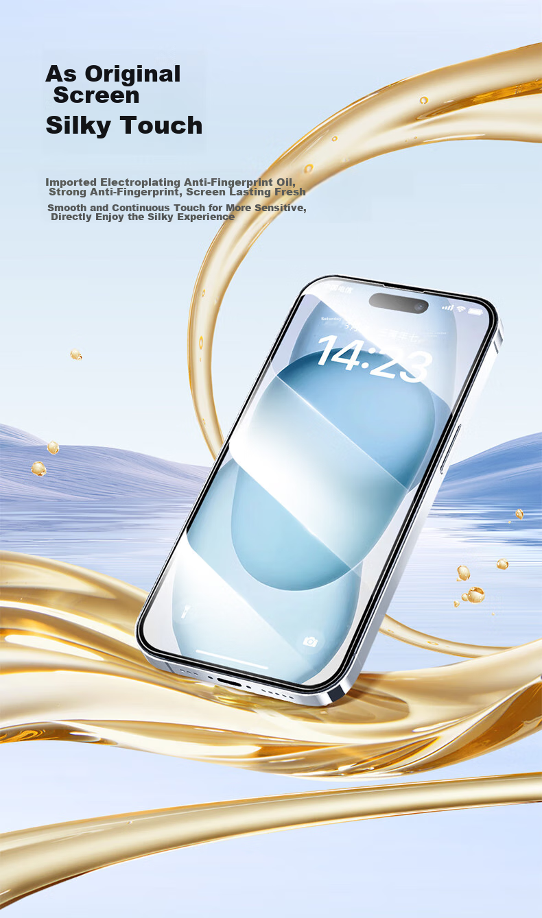 Защитное стекло PISEN для iPhone 15 Pro, полноэкранное, антибликовое, антиотпечатки, противоударное, 2 шт.
